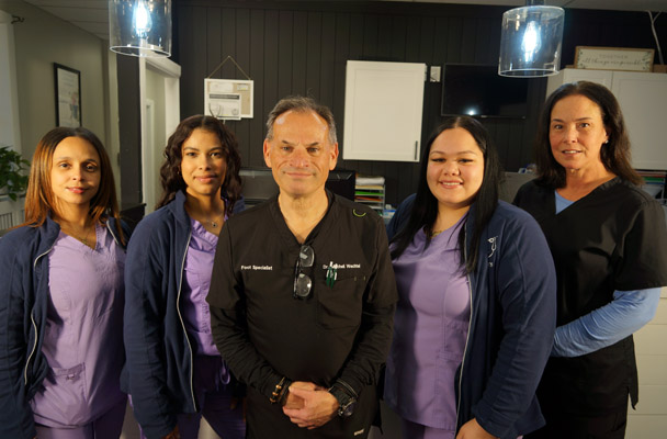 Some of the compassionate team at Mitchell Wachtel, D.P.M.